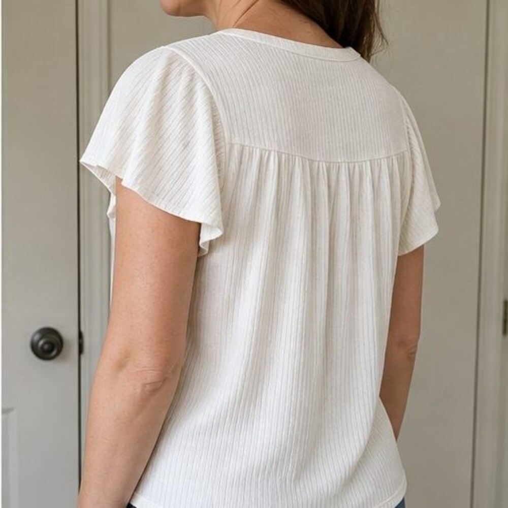 Ivory Wrap Blouse - Picture 3 of 6